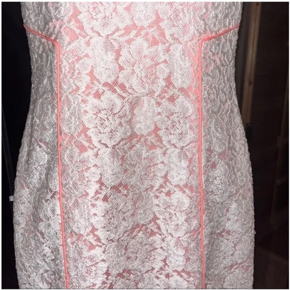 Antonio Melani Cream lace and Peach dress size 4 - Picture 8 of 15